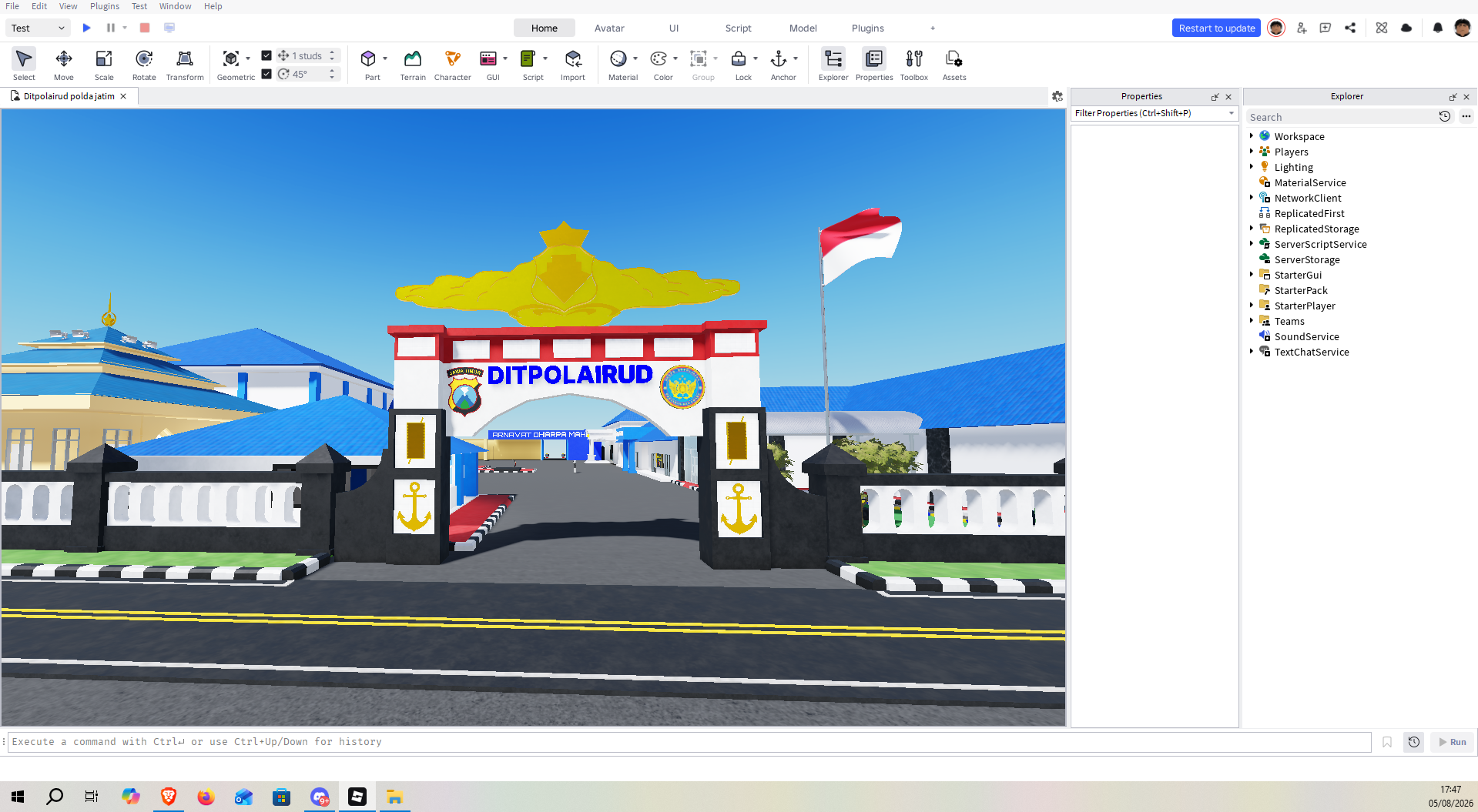 The map roleplay Ditpolairud Polda jatim